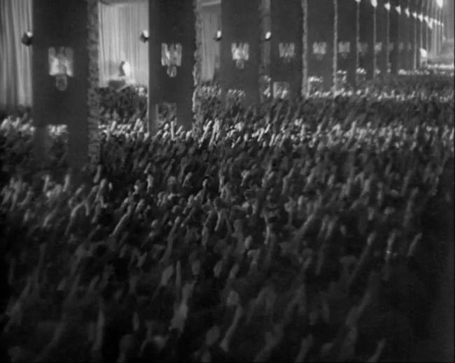 National Socialist propaganda film shot and edited by Leni Riefenstahl in 1935, 35mm b&w silent and sound film