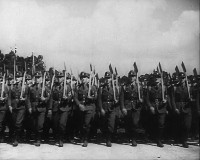 National Socialist propaganda film shot and edited by Leni Riefenstahl in 1935, 35mm b&w silent and sound film