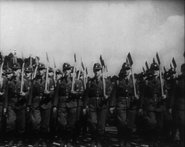 National Socialist propaganda film shot and edited by Leni Riefenstahl in 1935, 35mm b&w silent and sound film