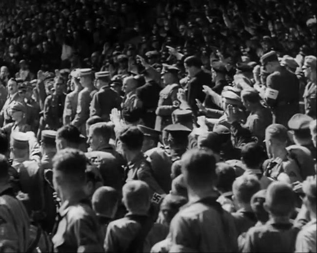 National Socialist propaganda film shot and edited by Leni Riefenstahl in 1935, 35mm b&w silent and sound film