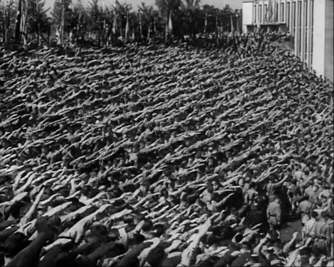 National Socialist propaganda film shot and edited by Leni Riefenstahl in 1935, 35mm b&w silent and sound film