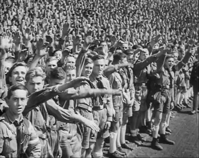 National Socialist propaganda film shot and edited by Leni Riefenstahl in 1935, 35mm b&w silent and sound film