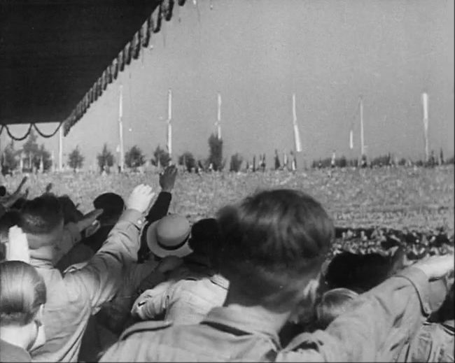 National Socialist propaganda film shot and edited by Leni Riefenstahl in 1935, 35mm b&w silent and sound film