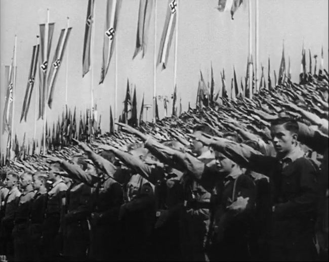 National Socialist propaganda film shot and edited by Leni Riefenstahl in 1935, 35mm b&w silent and sound film