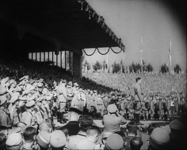 National Socialist propaganda film shot and edited by Leni Riefenstahl in 1935, 35mm b&w silent and sound film