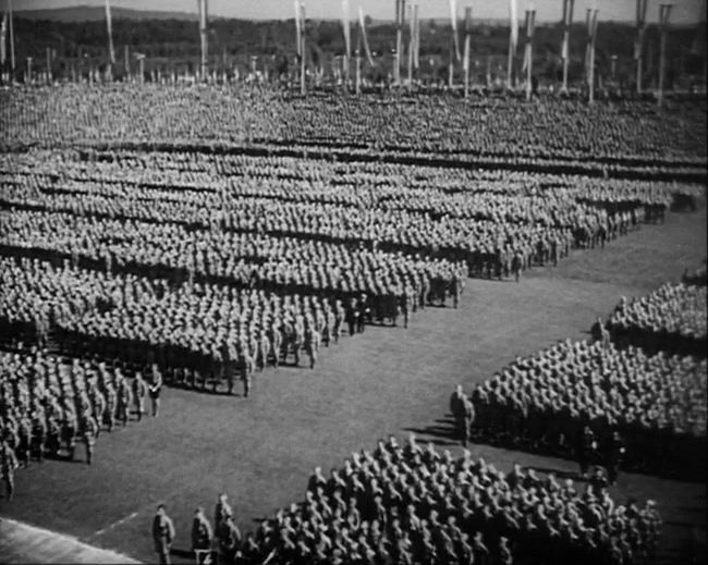 National Socialist propaganda film shot and edited by Leni Riefenstahl in 1935, 35mm b&w silent and sound film