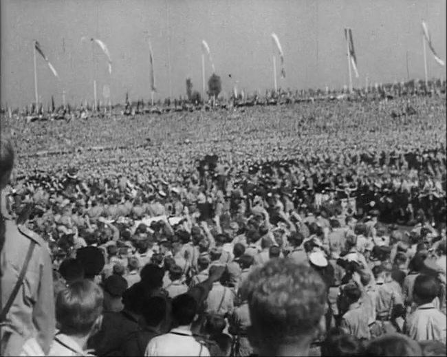 National Socialist propaganda film shot and edited by Leni Riefenstahl in 1935, 35mm b&w silent and sound film