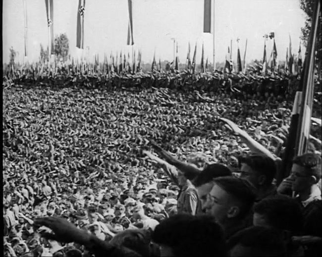 National Socialist propaganda film shot and edited by Leni Riefenstahl in 1935, 35mm b&w silent and sound film