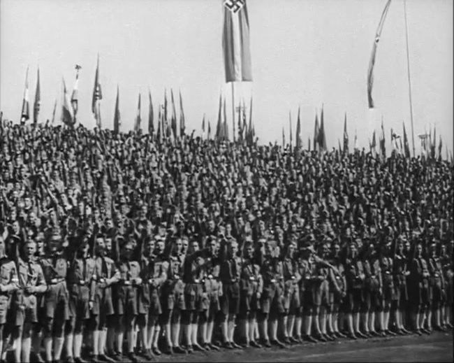 National Socialist propaganda film shot and edited by Leni Riefenstahl in 1935, 35mm b&w silent and sound film