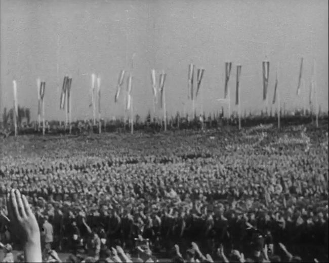 National Socialist propaganda film shot and edited by Leni Riefenstahl in 1935, 35mm b&w silent and sound film