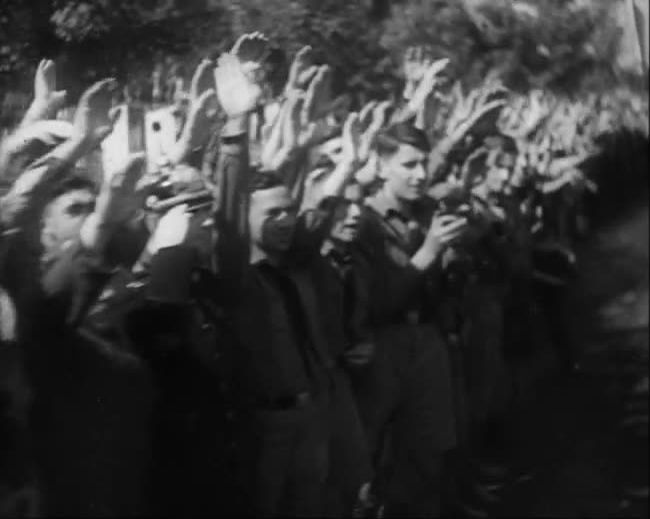 National Socialist propaganda film shot and edited by Leni Riefenstahl in 1935, 35mm b&w silent and sound film