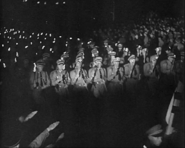 National Socialist propaganda film shot and edited by Leni Riefenstahl in 1935, 35mm b&w silent and sound film