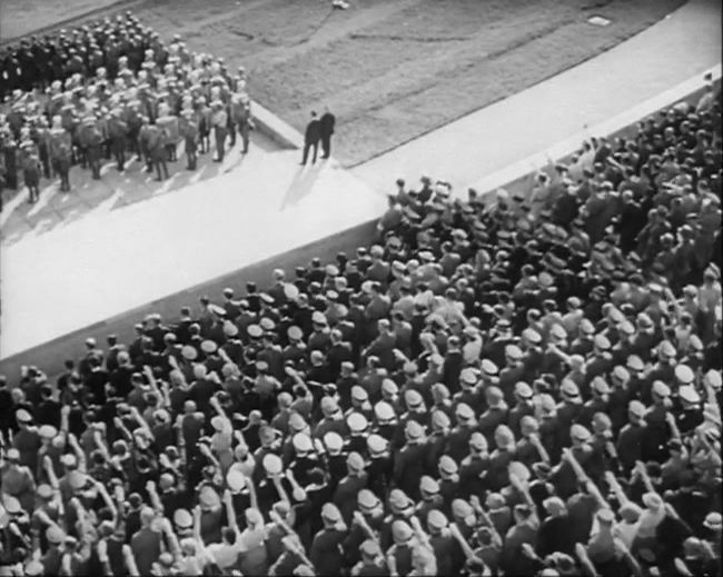 National Socialist propaganda film shot and edited by Leni Riefenstahl in 1935, 35mm b&w silent and sound film