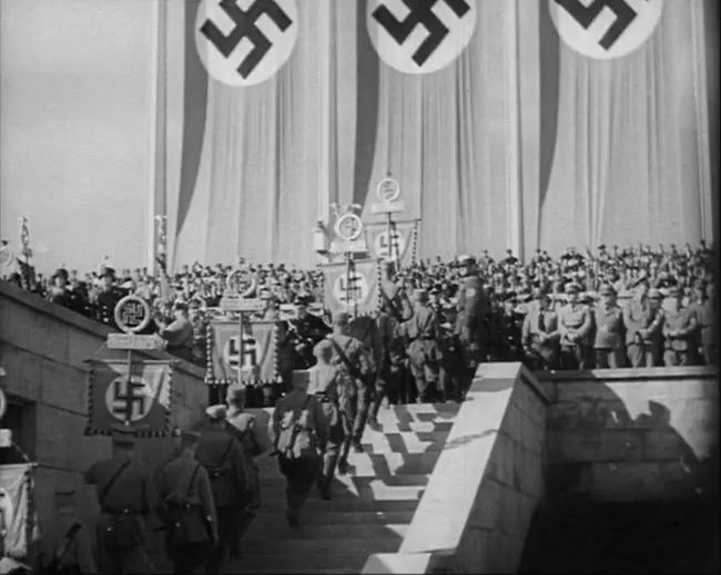 National Socialist propaganda film shot and edited by Leni Riefenstahl in 1935, 35mm b&w silent and sound film