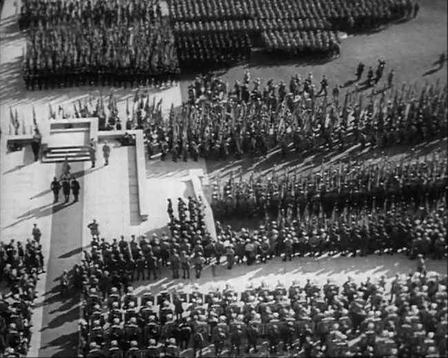 National Socialist propaganda film shot and edited by Leni Riefenstahl in 1935, 35mm b&w silent and sound film