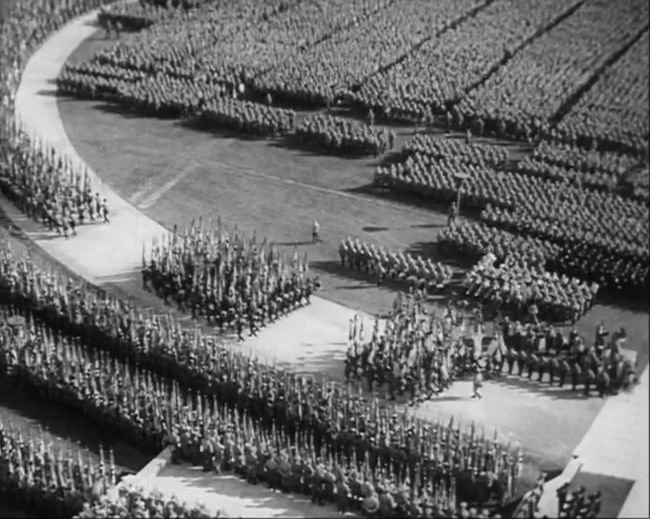 National Socialist propaganda film shot and edited by Leni Riefenstahl in 1935, 35mm b&w silent and sound film