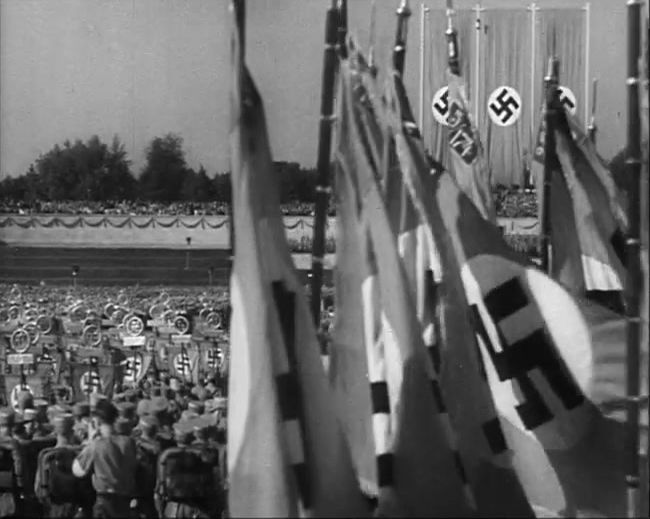 National Socialist propaganda film shot and edited by Leni Riefenstahl in 1935, 35mm b&w silent and sound film