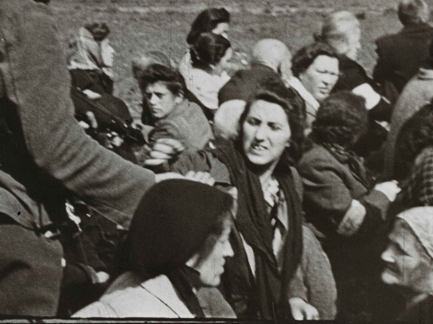 Image 56 screenshot from the so called WFD material showing the deportation of Polish Jews between 1942 and 1944. Cinematographer and institution are unknown